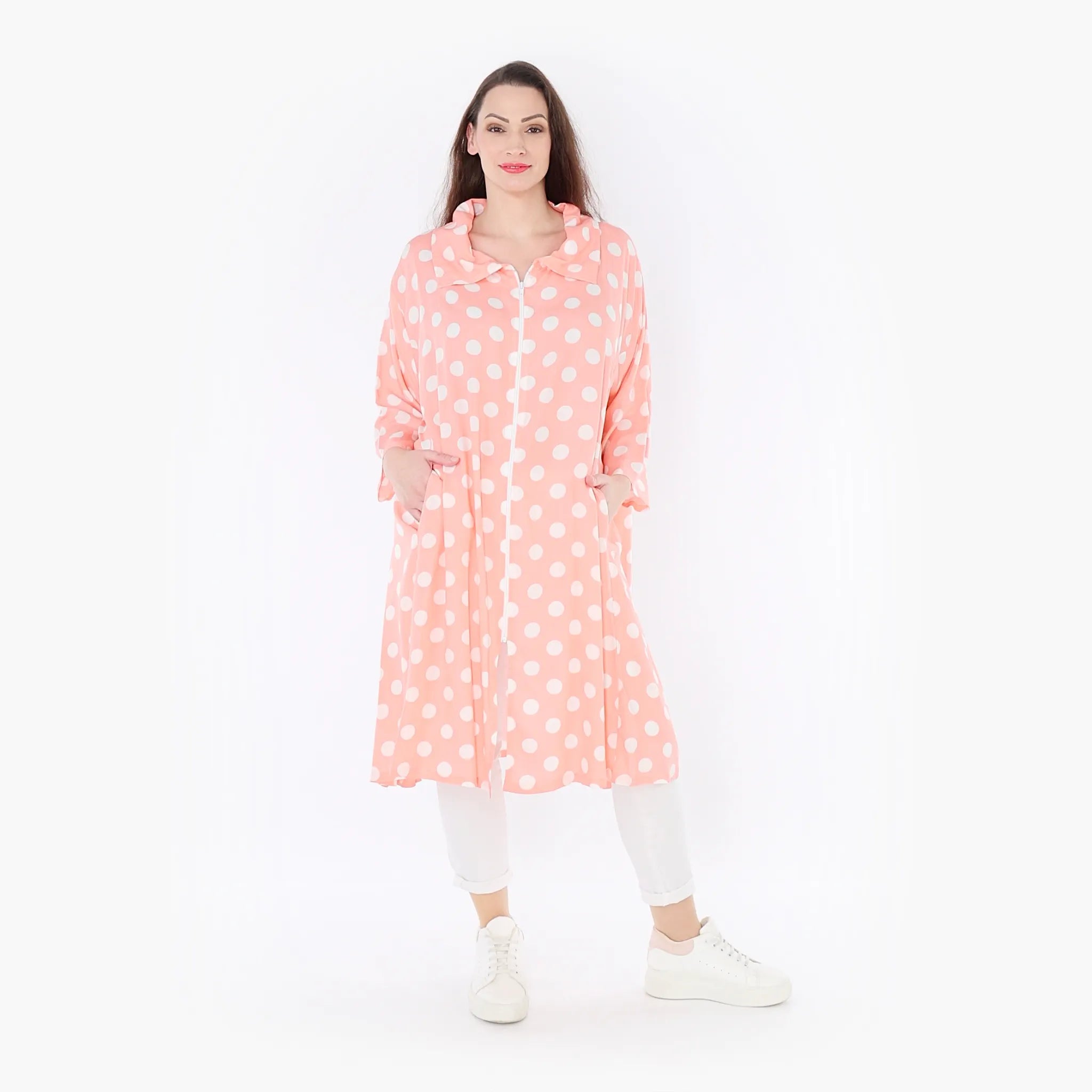 AKH Fashion Jacke 6606 Ulli, Rosa/Weiß