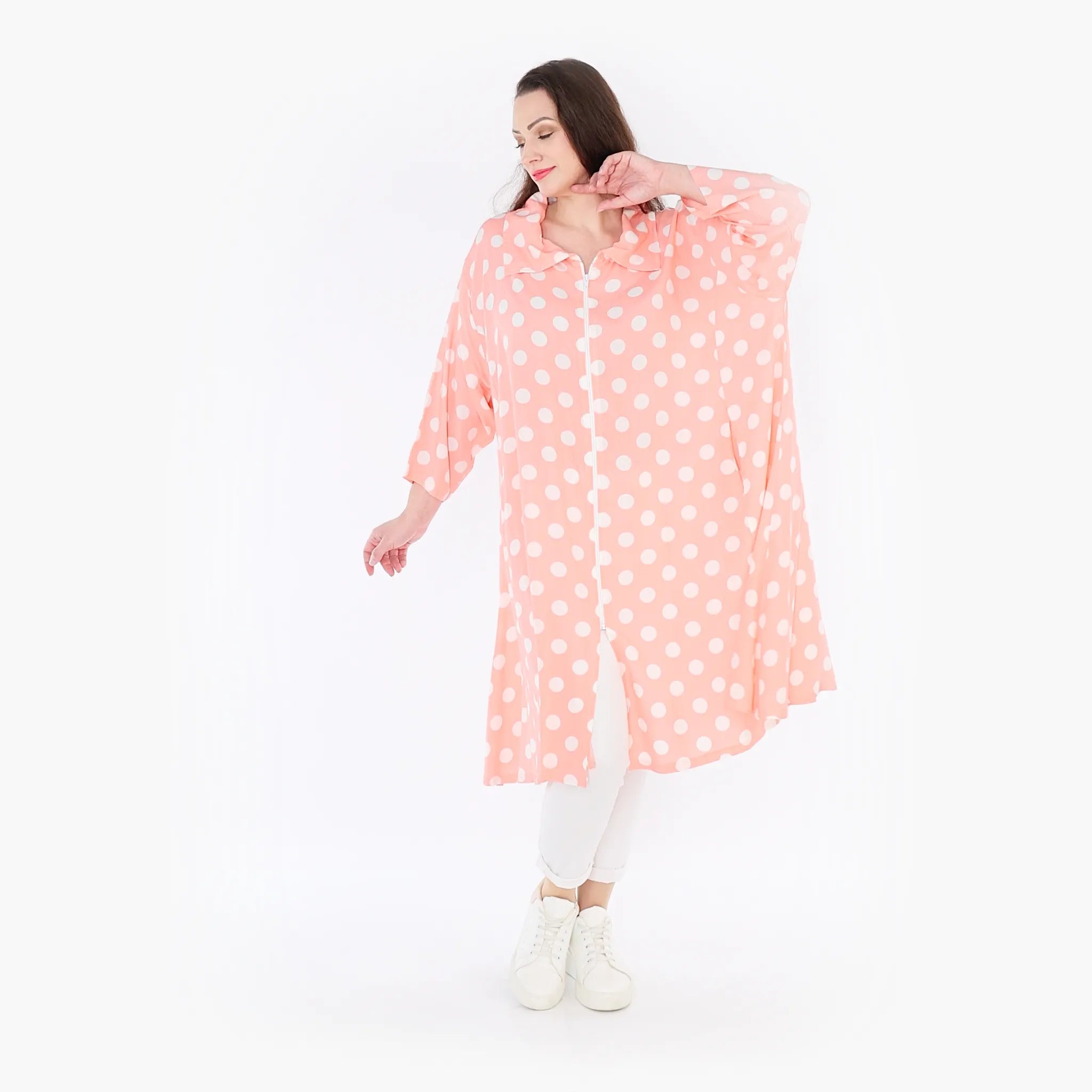 AKH Fashion Jacke 6606 Ulli, Rosa/Weiß