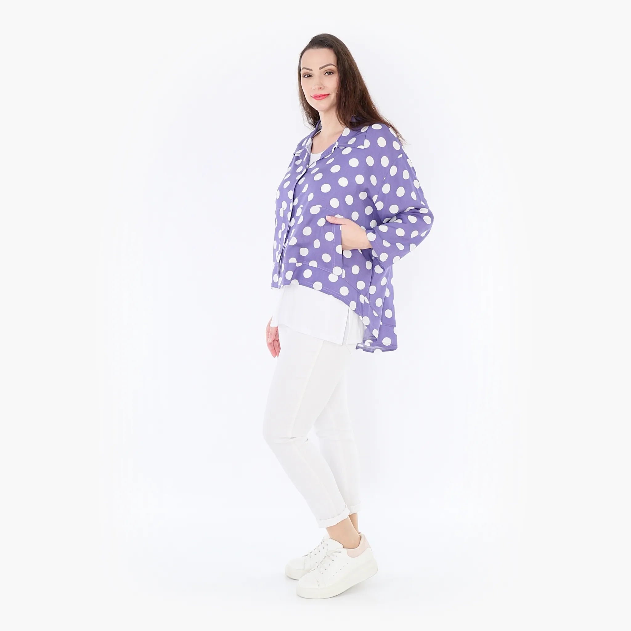 AKH Fashion Jacke 6910 Ulli, Flieder/Weiß