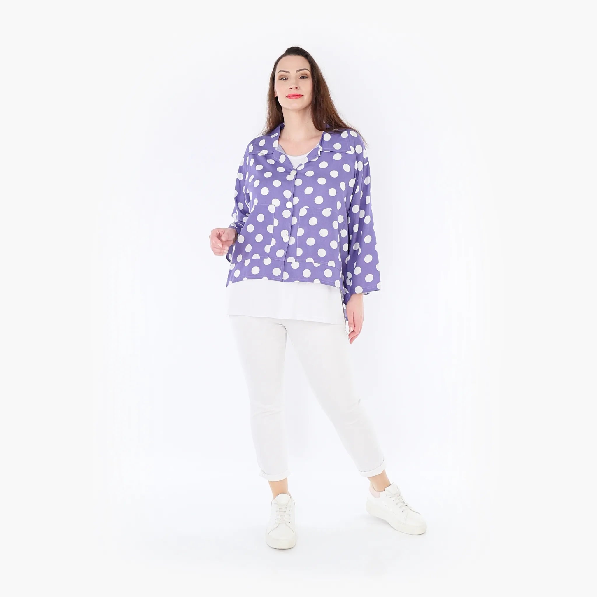 AKH Fashion Jacke 6910 Ulli, Flieder/Weiß