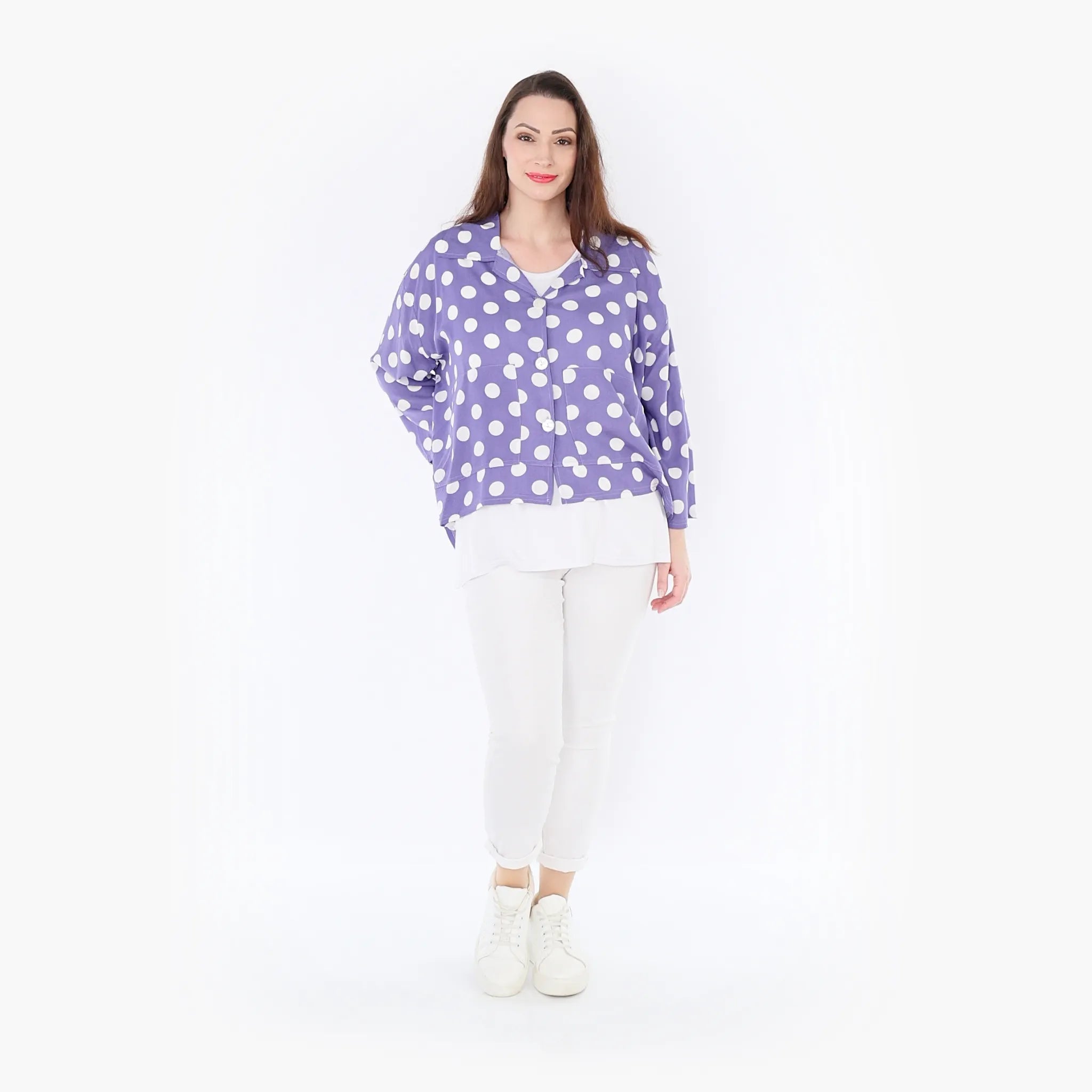 AKH Fashion Jacke 6910 Ulli, Flieder/Weiß