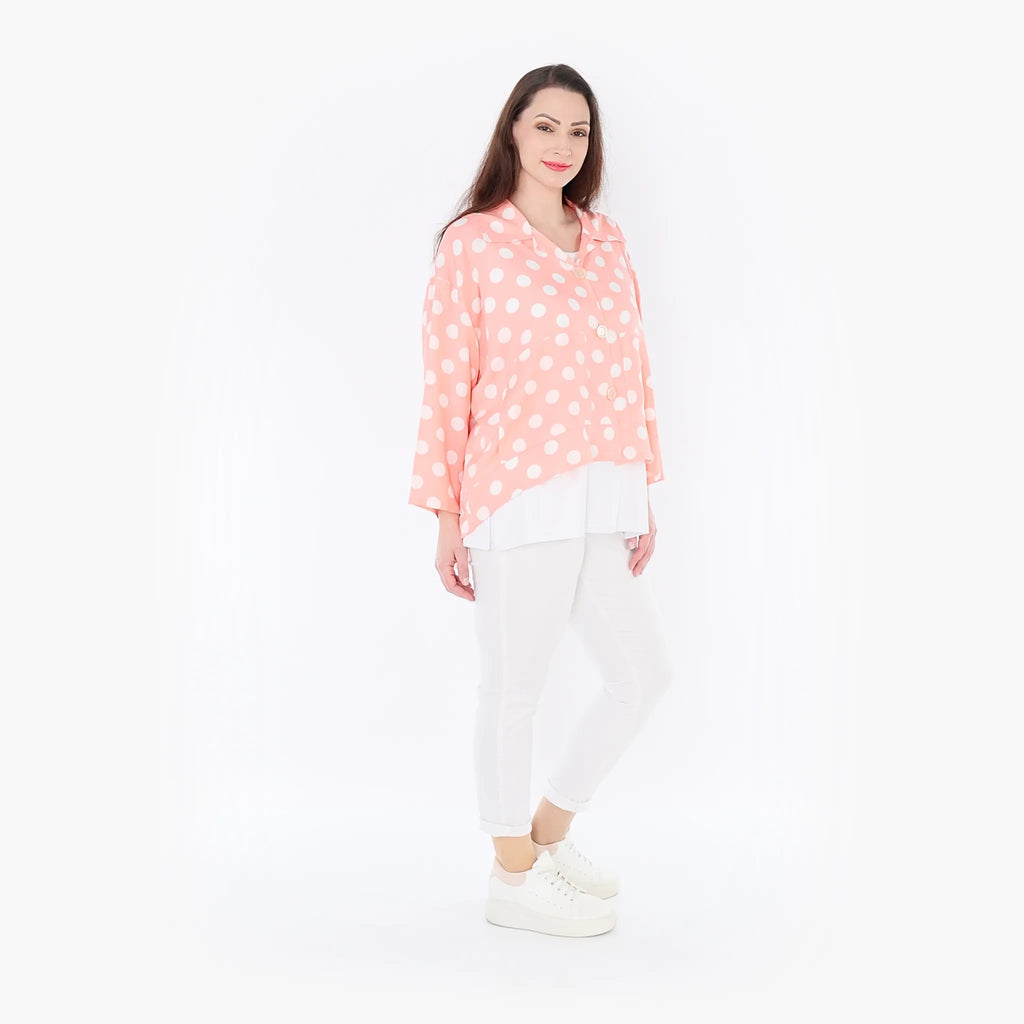 AKH Fashion Jacke 6910 Ulli, Rosa/Weiß