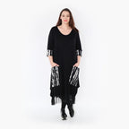 AKH Fashion Kleid 5909 Marble, Schwarz/Weiß