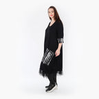 AKH Fashion Kleid 5909 Marble, Schwarz/Weiß