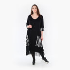 AKH Fashion Kleid 5909 Marble, Schwarz/Weiß