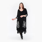 AKH Fashion Kleid 5909 Marble, Schwarz/Weiß