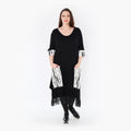 AKH 5909 Dress, White-Black