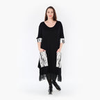 AKH 5909 Dress, White-Black