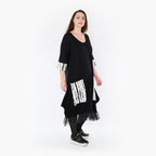 AKH 5909 Dress, White-Black