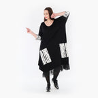 AKH 5909 Dress, White-Black