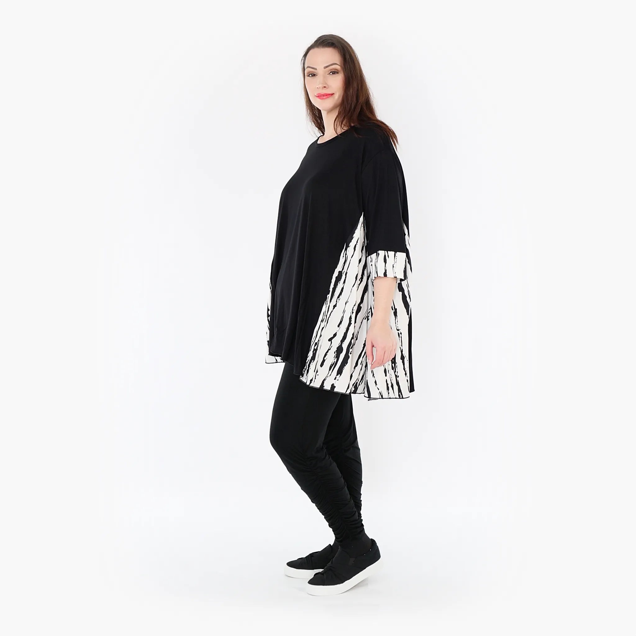 AKH Fashion Shirt 593 Marble, Weiß/Schwarz
