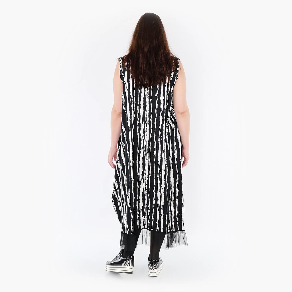 AKH Fashion Tunika 6853 Marble, Schwarz/Weiß