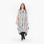 AKH Fashion Tunika 6853 Marble, Weiß/Schwarz