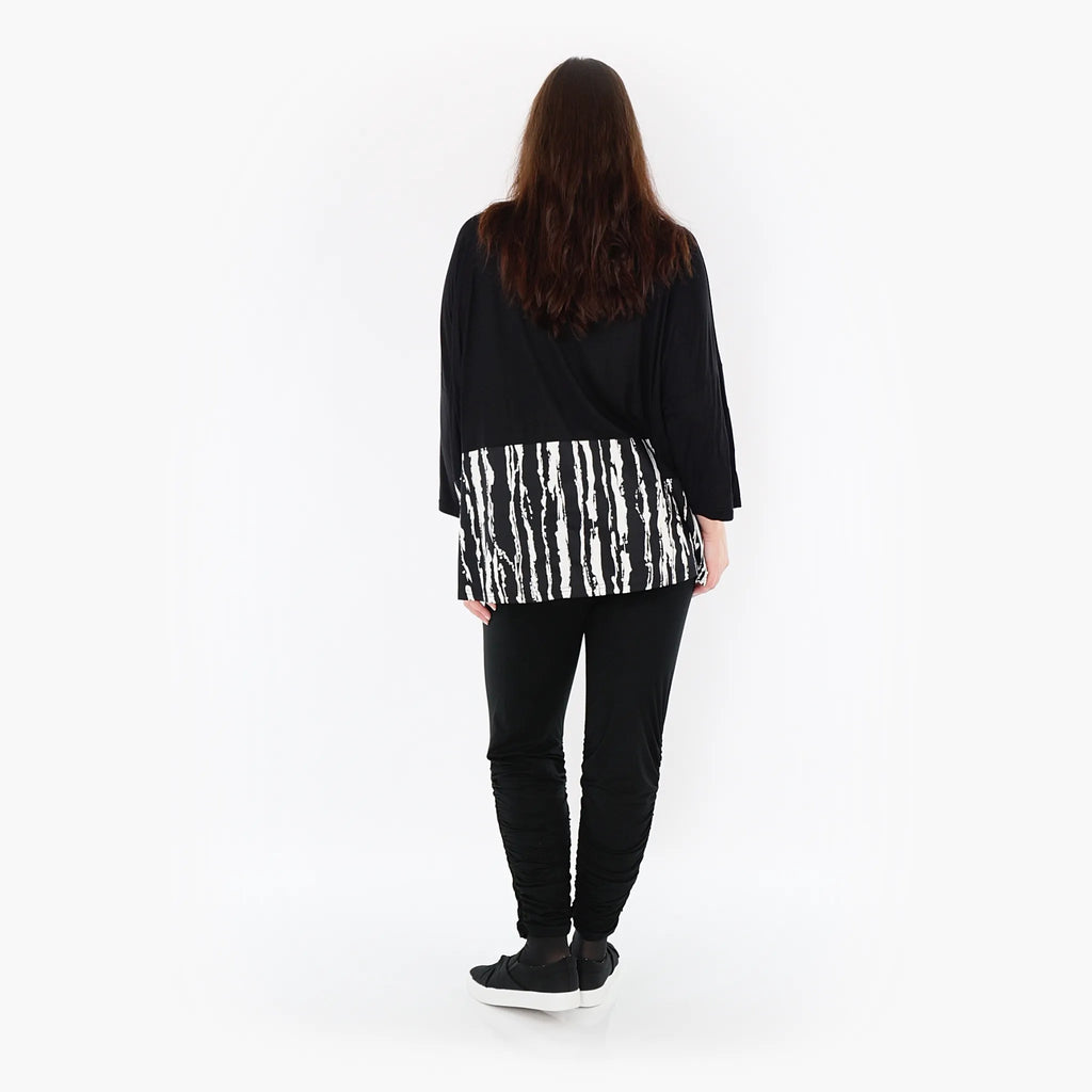 AKH Fashion Shirt 6888 Marble, Schwarz/Weiß