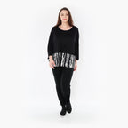 AKH Fashion Shirt 6888 Marble, Schwarz/Weiß