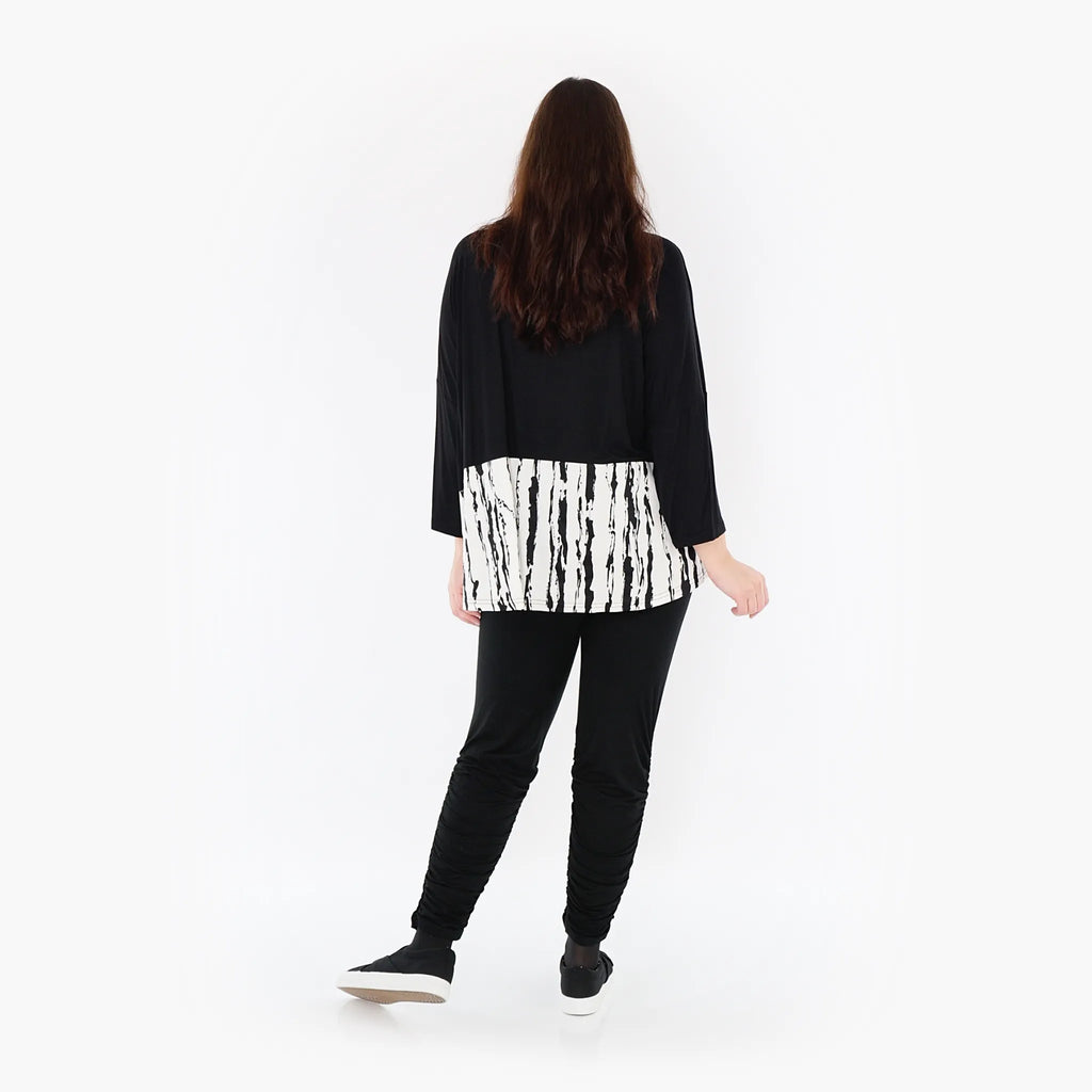 AKH Fashion Shirt 6888 Marble, Weiß/Schwarz