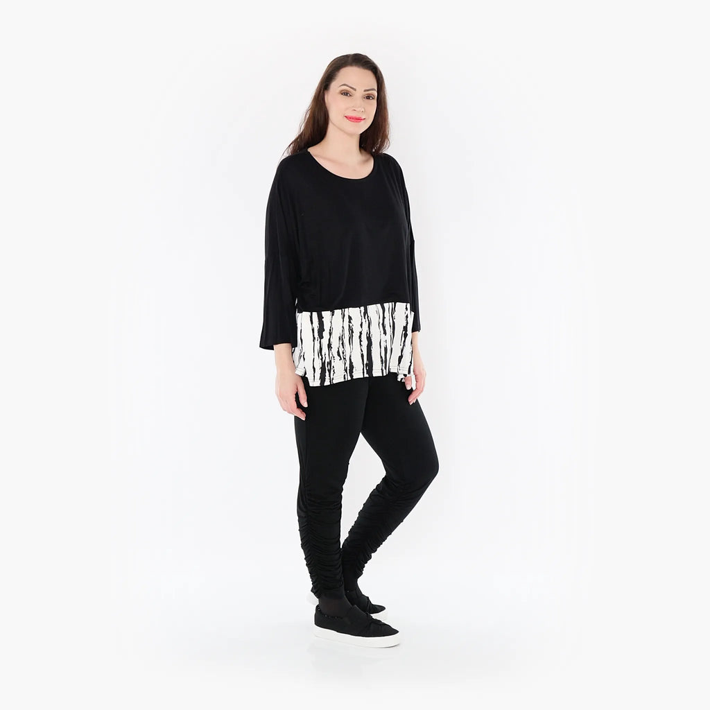 AKH Fashion Shirt 6888 Marble, Weiß/Schwarz