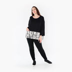 AKH Fashion Shirt 6888 Marble, Weiß/Schwarz