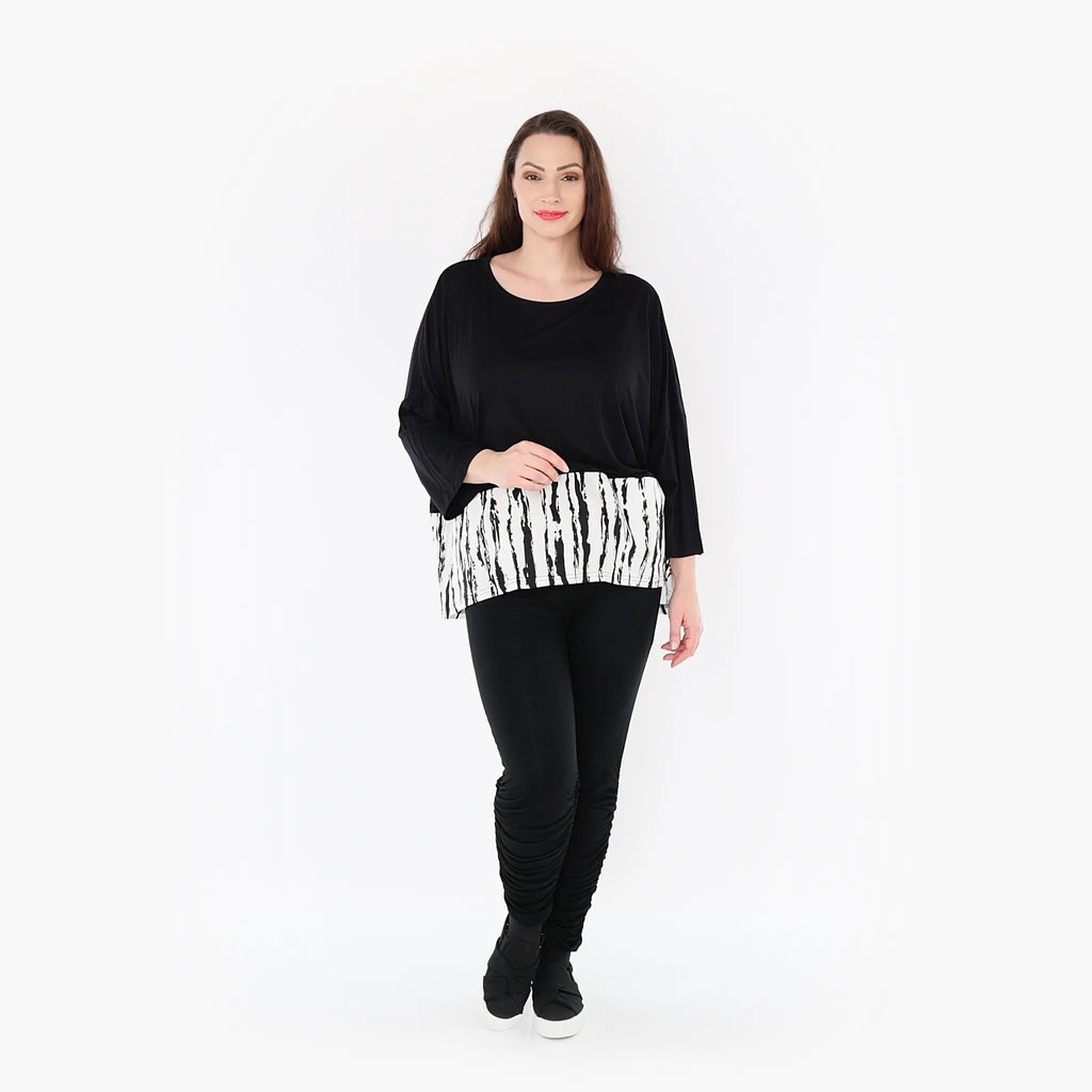 AKH Fashion Shirt 6888 Marble, Weiß/Schwarz
