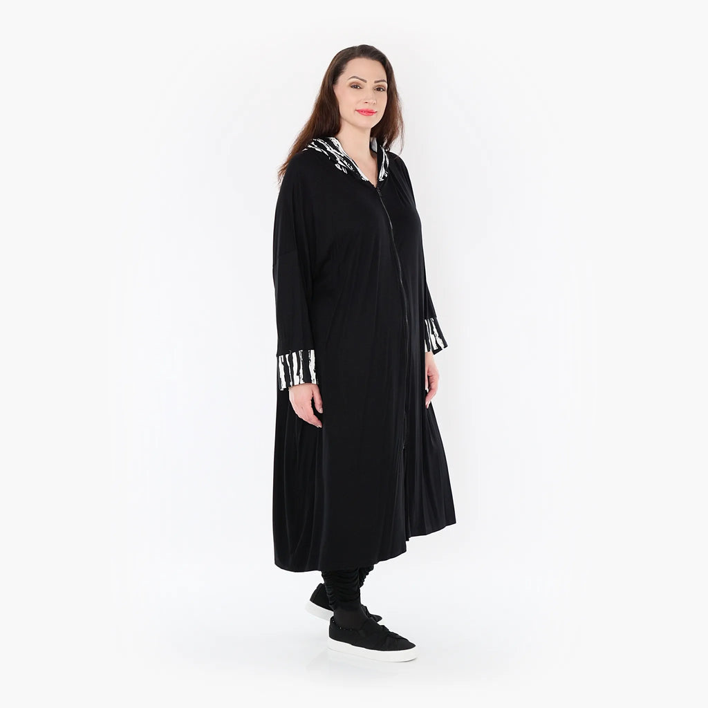 AKH Fashion Mantel 6891 Marble, Schwarz/Weiß