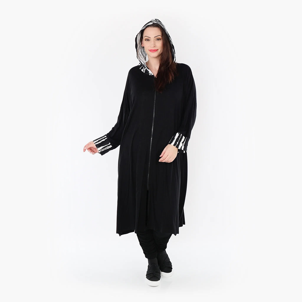 AKH Fashion Mantel 6891 Marble, Schwarz/Weiß