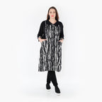 AKH 6899 Blouse, Black and White