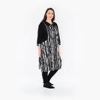 AKH 6899 Blouse, Black and White