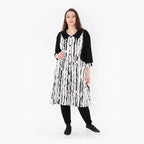 AKH 6899 Blouse, White-Black