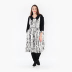 AKH 6899 Blouse, White-Black