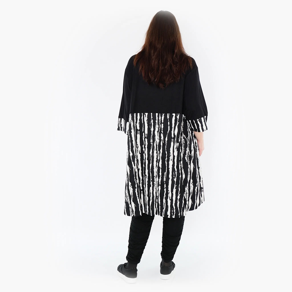 AKH Fashion Shirt 6900 Marble, Schwarz/Weiß
