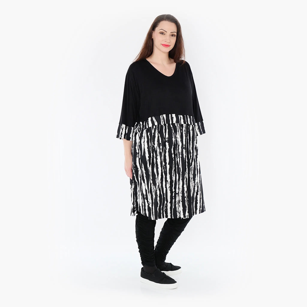 AKH Fashion Shirt 6900 Marble, Schwarz/Weiß