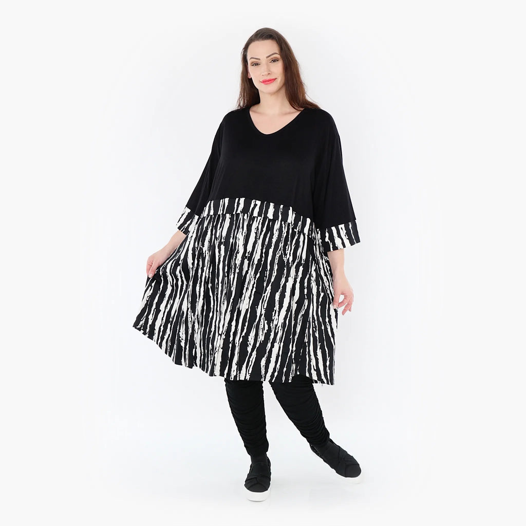 AKH Fashion Shirt 6900 Marble, Schwarz/Weiß