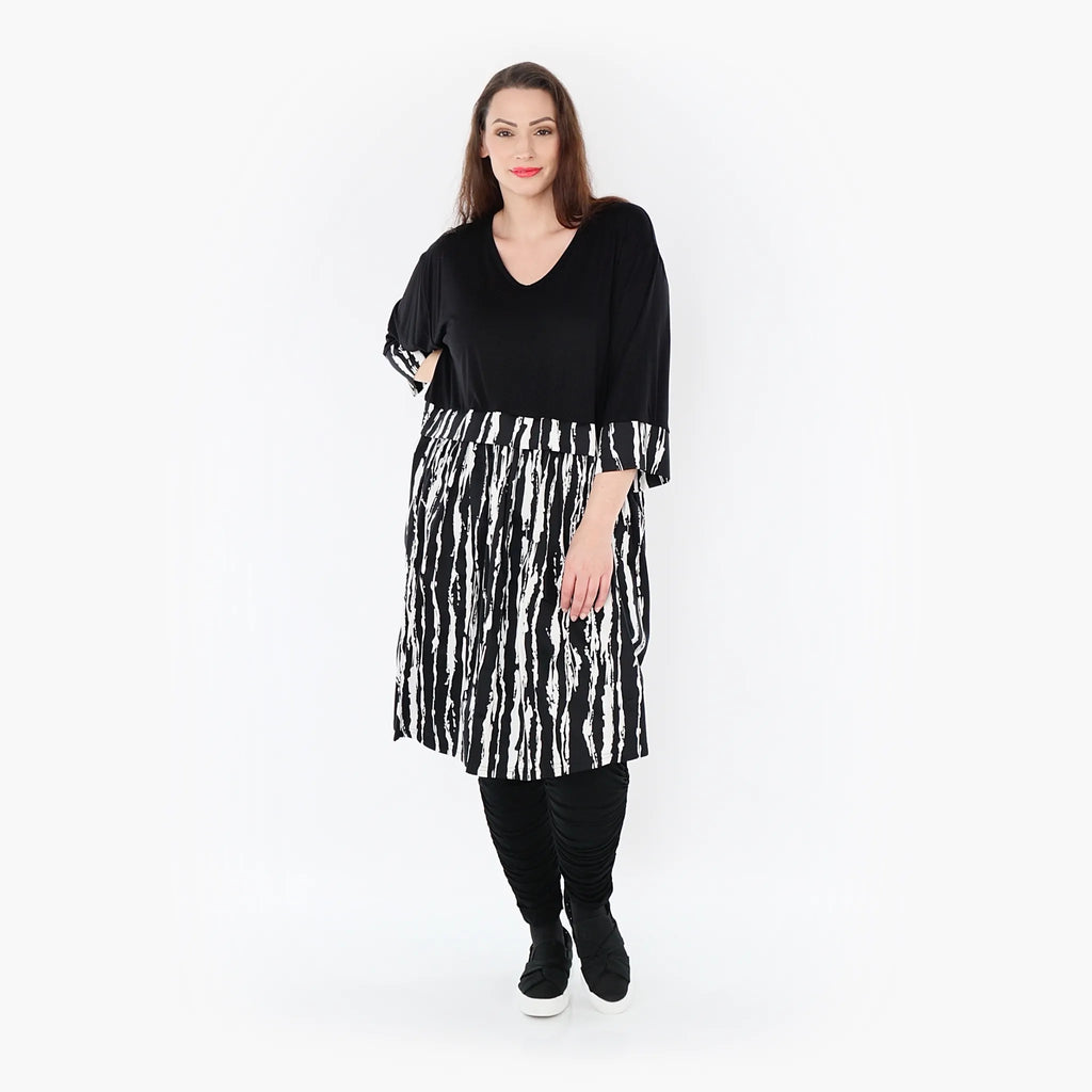 AKH Fashion Shirt 6900 Marble, Schwarz/Weiß