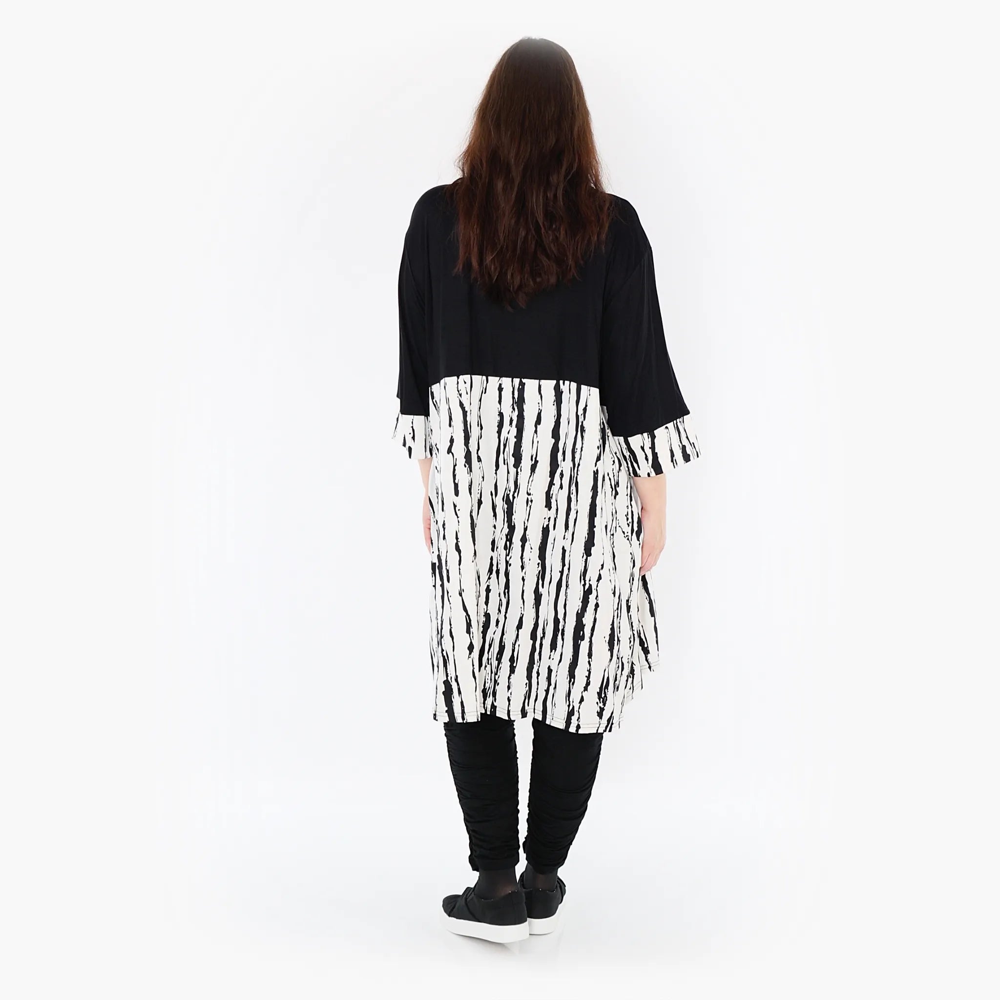 AKH Fashion Shirt 6900 Marble, Weiß/Schwarz