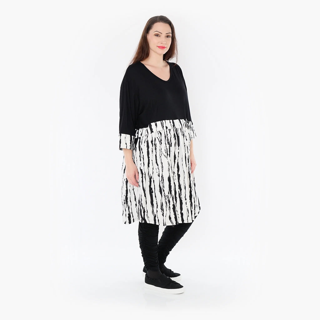 AKH Fashion Shirt 6900 Marble, Weiß/Schwarz