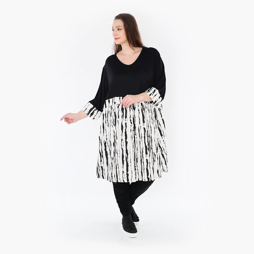 AKH Fashion Shirt 6900 Marble, Weiß/Schwarz