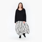Jupe AKH 7559, blanc-noir