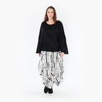Jupe AKH 7559, blanc-noir