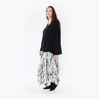 Jupe AKH 7559, blanc-noir