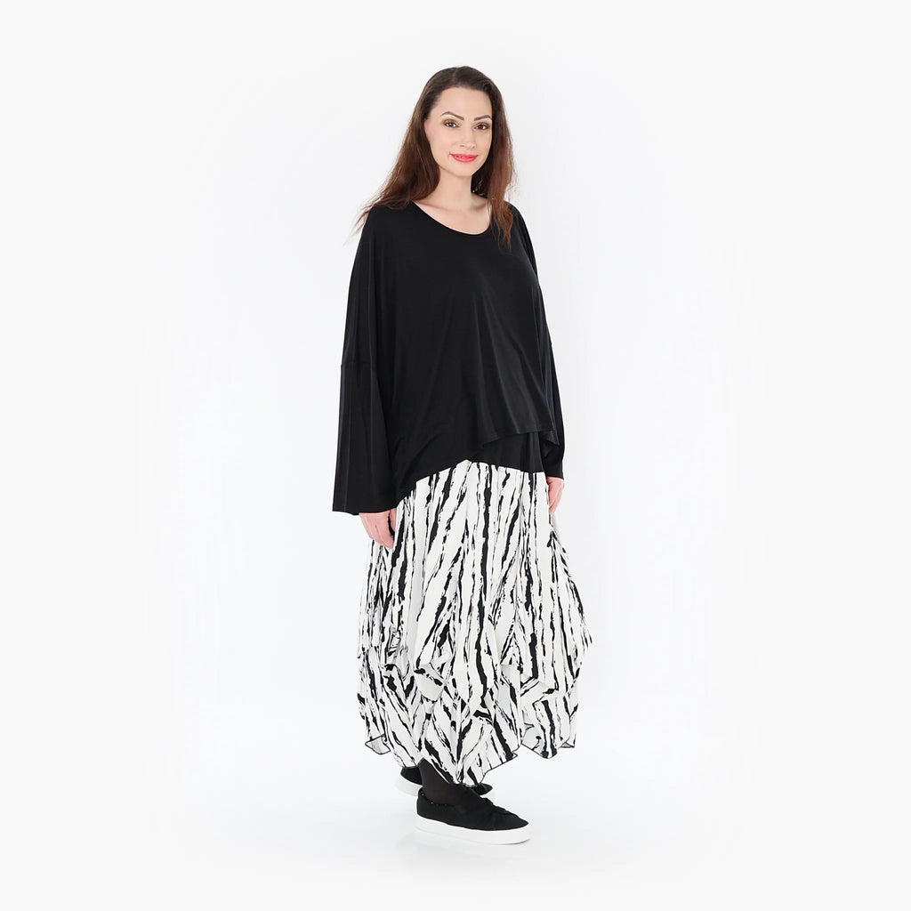 Jupe AKH 7559, blanc-noir