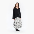 Jupe AKH 7559, blanc-noir