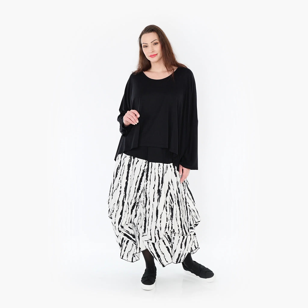 Jupe AKH 7559, blanc-noir