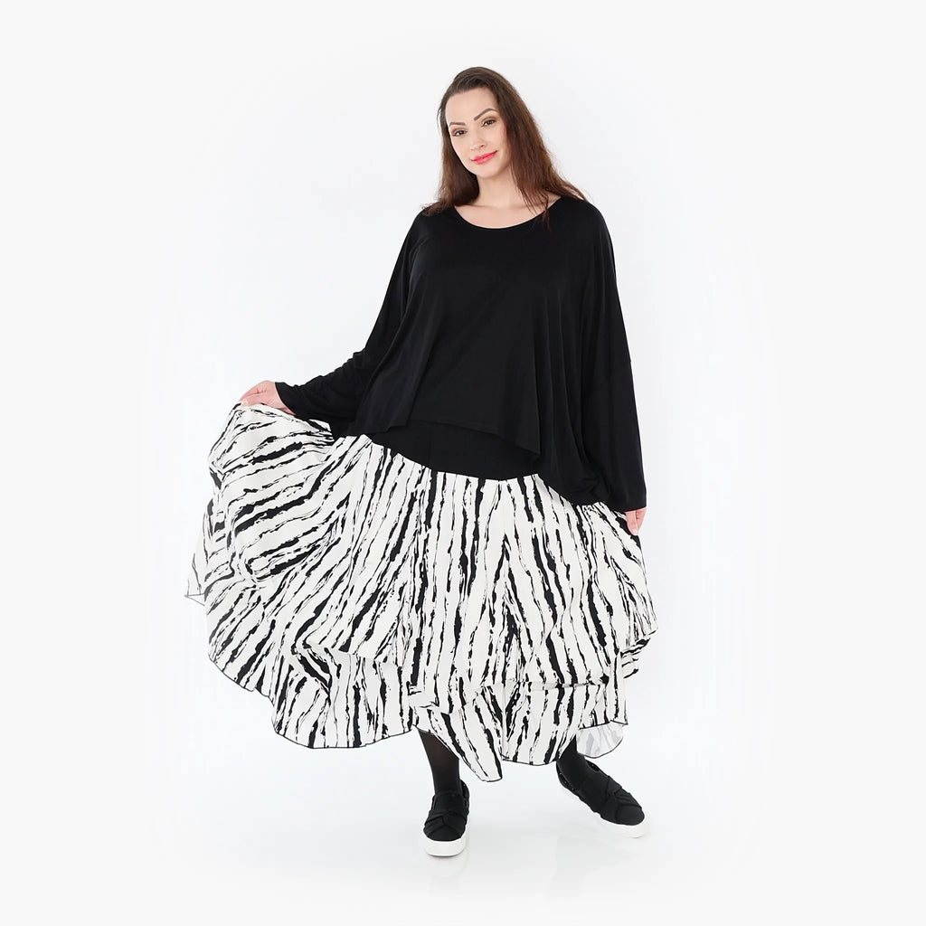 Jupe AKH 7559, blanc-noir