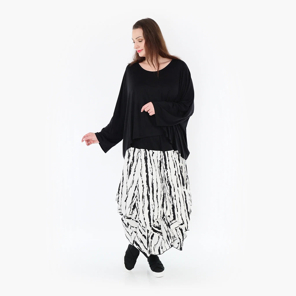 Jupe AKH 7559, blanc-noir