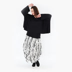Jupe AKH 7559, blanc-noir