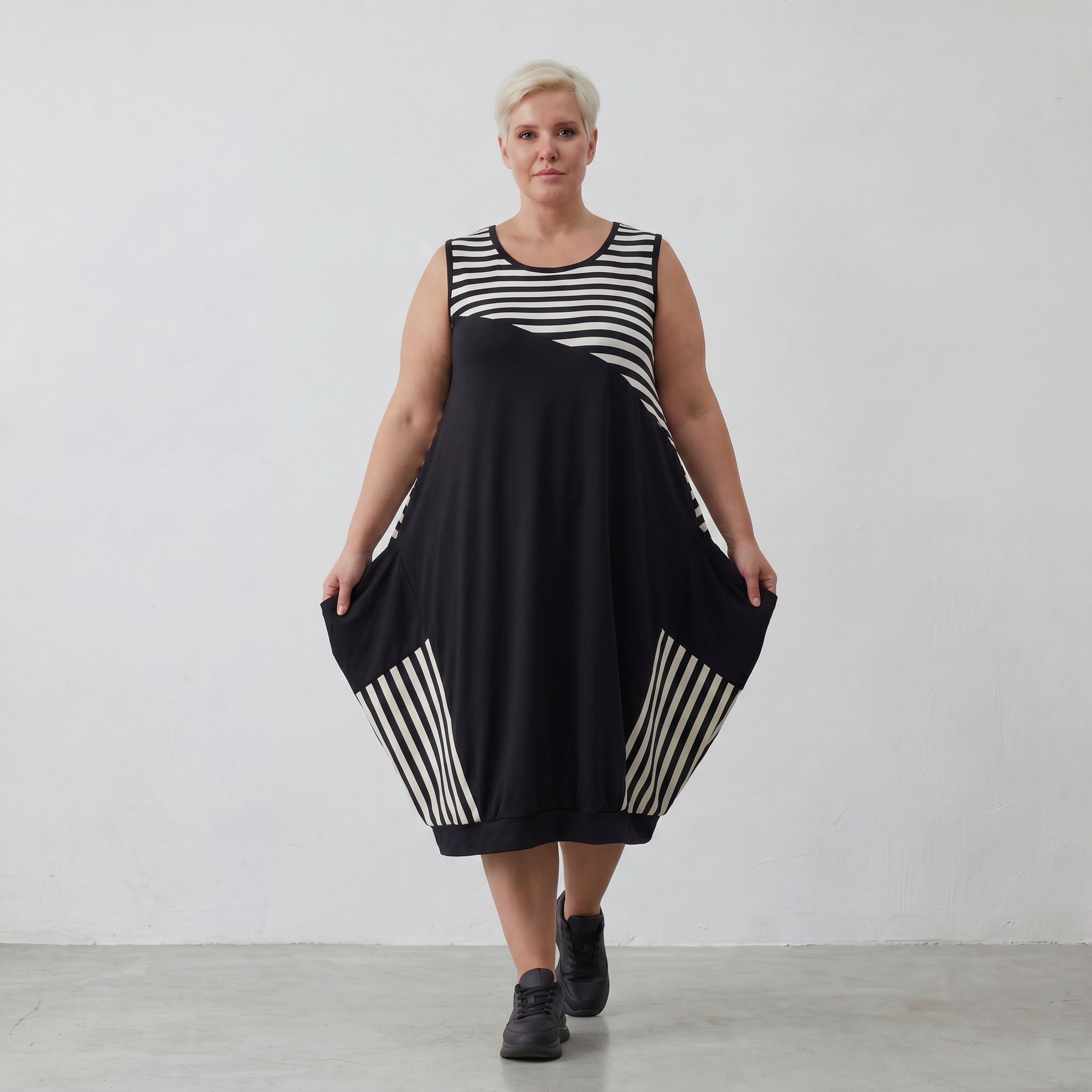 AKH Fashion Tunika 6902 Coco, Ecru/Schwarz