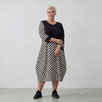 Robe AKH 6903, écru-noir