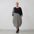 Robe AKH 6903, écru-noir