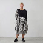 Robe AKH 6903, écru-noir