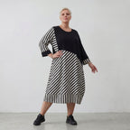 Robe AKH 6903, écru-noir